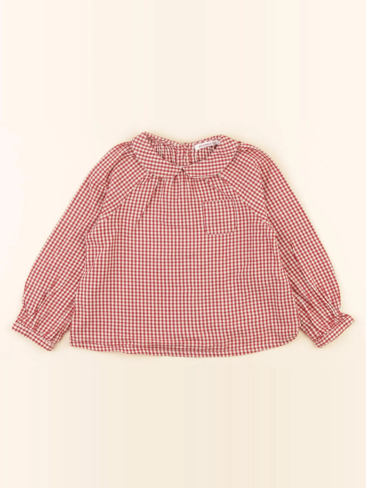 Monoprix - blouse rouge - 3 ans