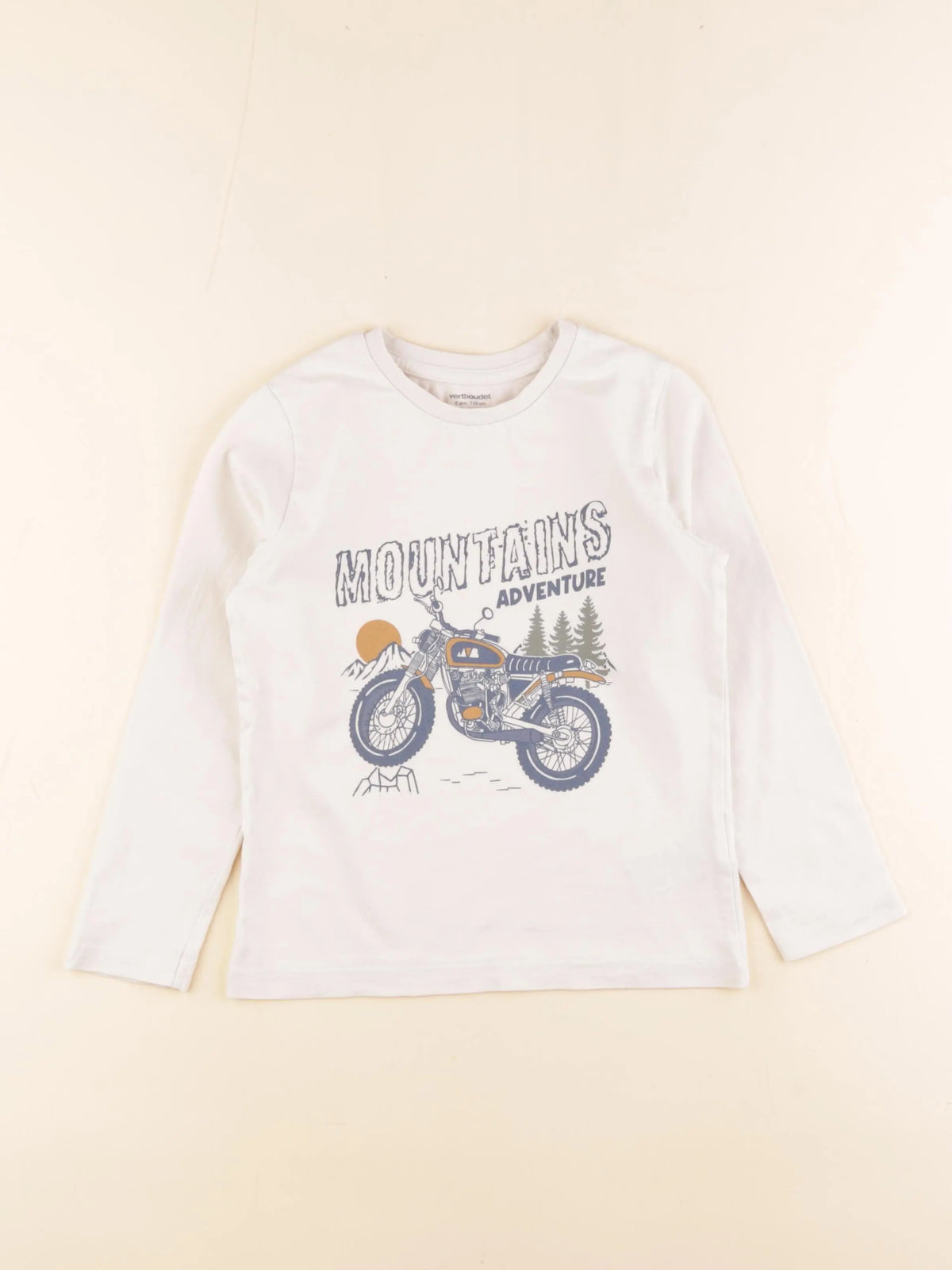 Vertbaudet - tee-shirt blanc - 6 ans
