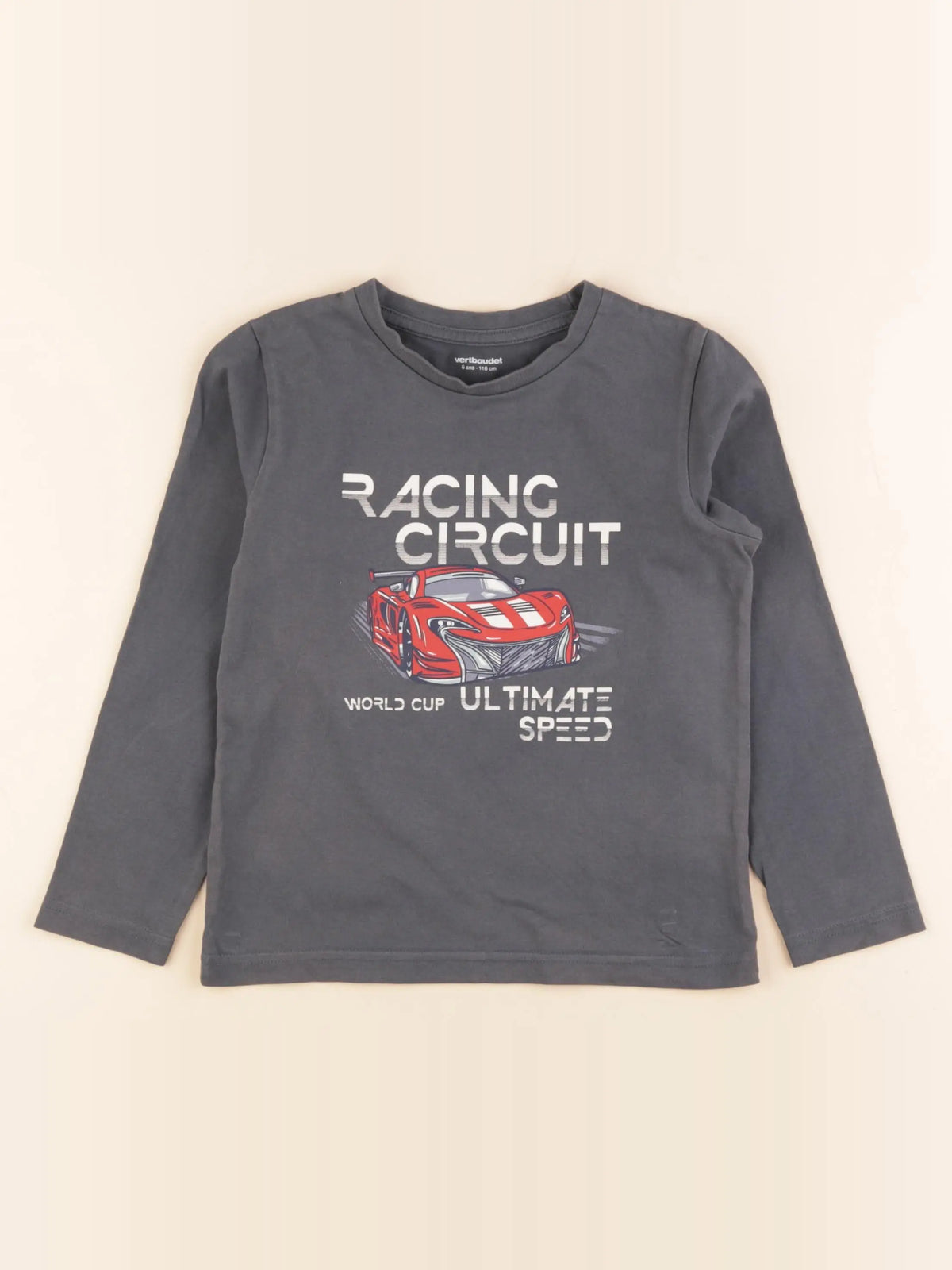 Vertbaudet - tee-shirt bleu - 6 ans