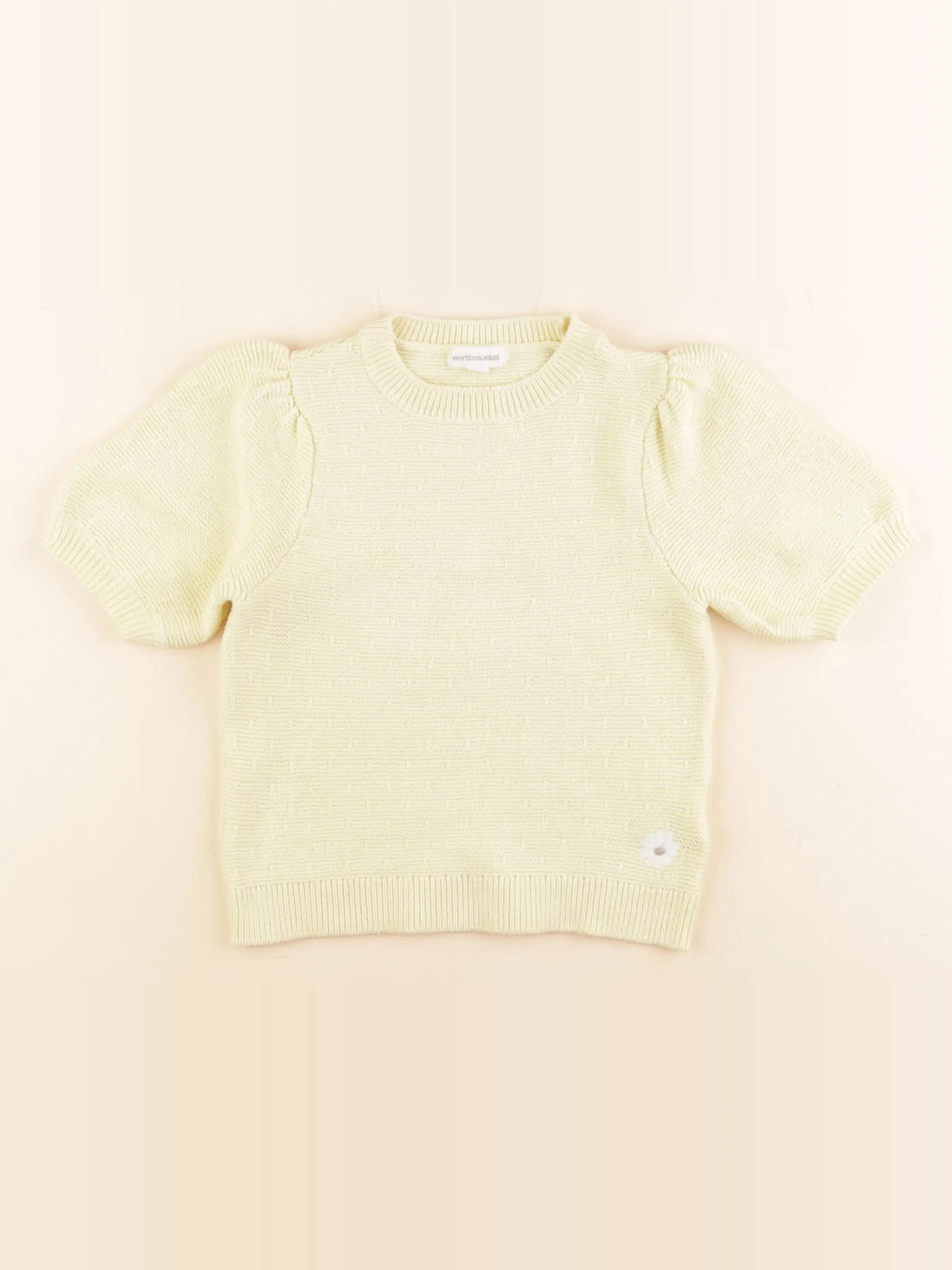 Vertbaudet - pull jaune - 5 ans