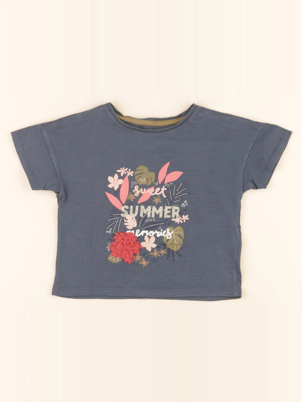 Vertbaudet - tee-shirt bleu - 2 ans