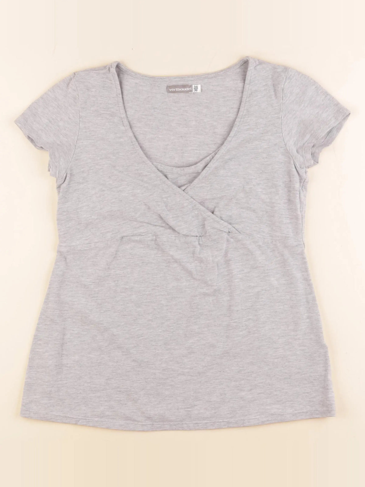 Vertbaudet - tee-shirt allaitement gris - 34 à 36