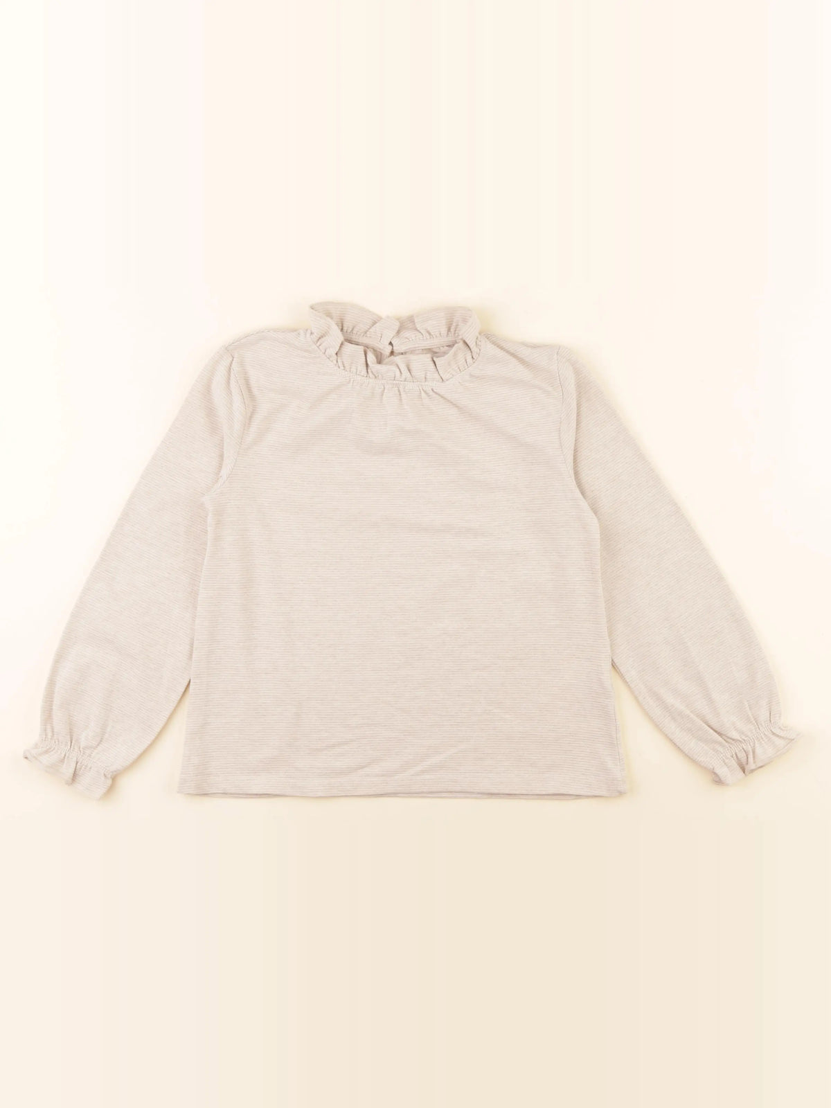 Vertbaudet - tee-shirt beige, or - 8 ans