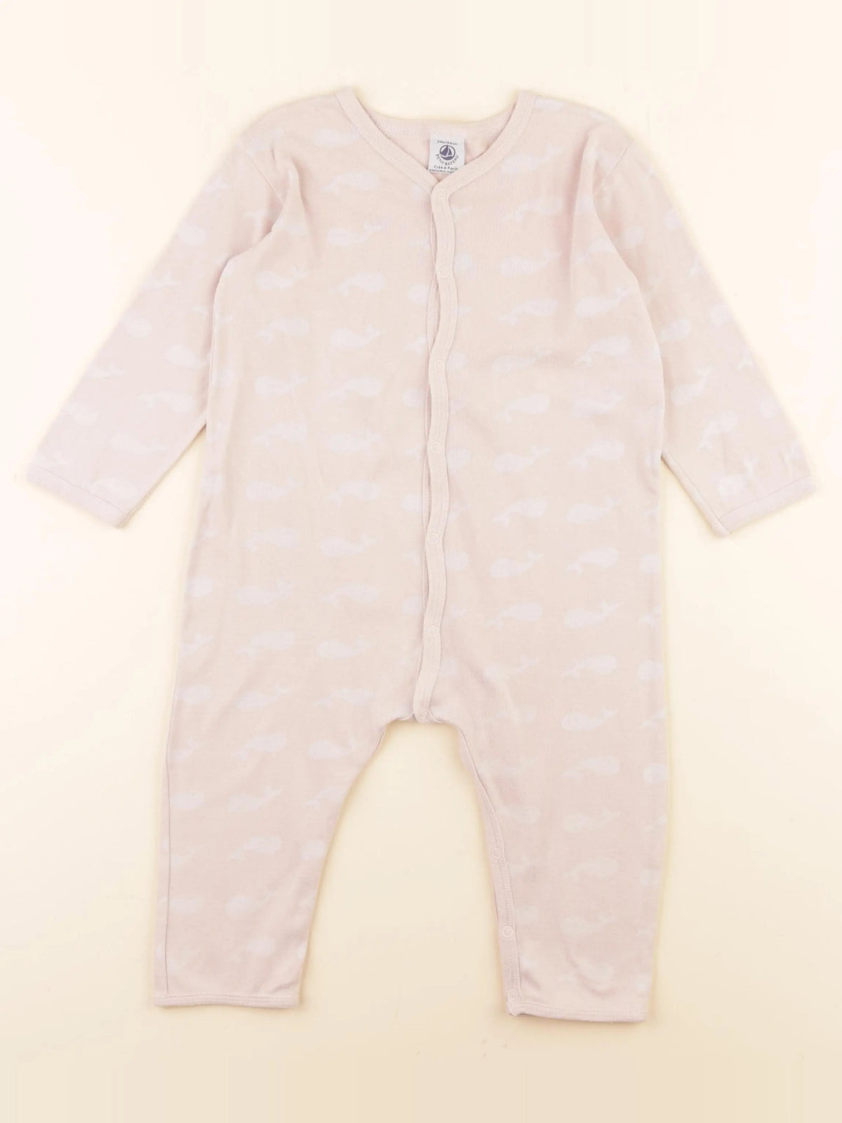 Petit Bateau - pyjama coton rose - 24 mois