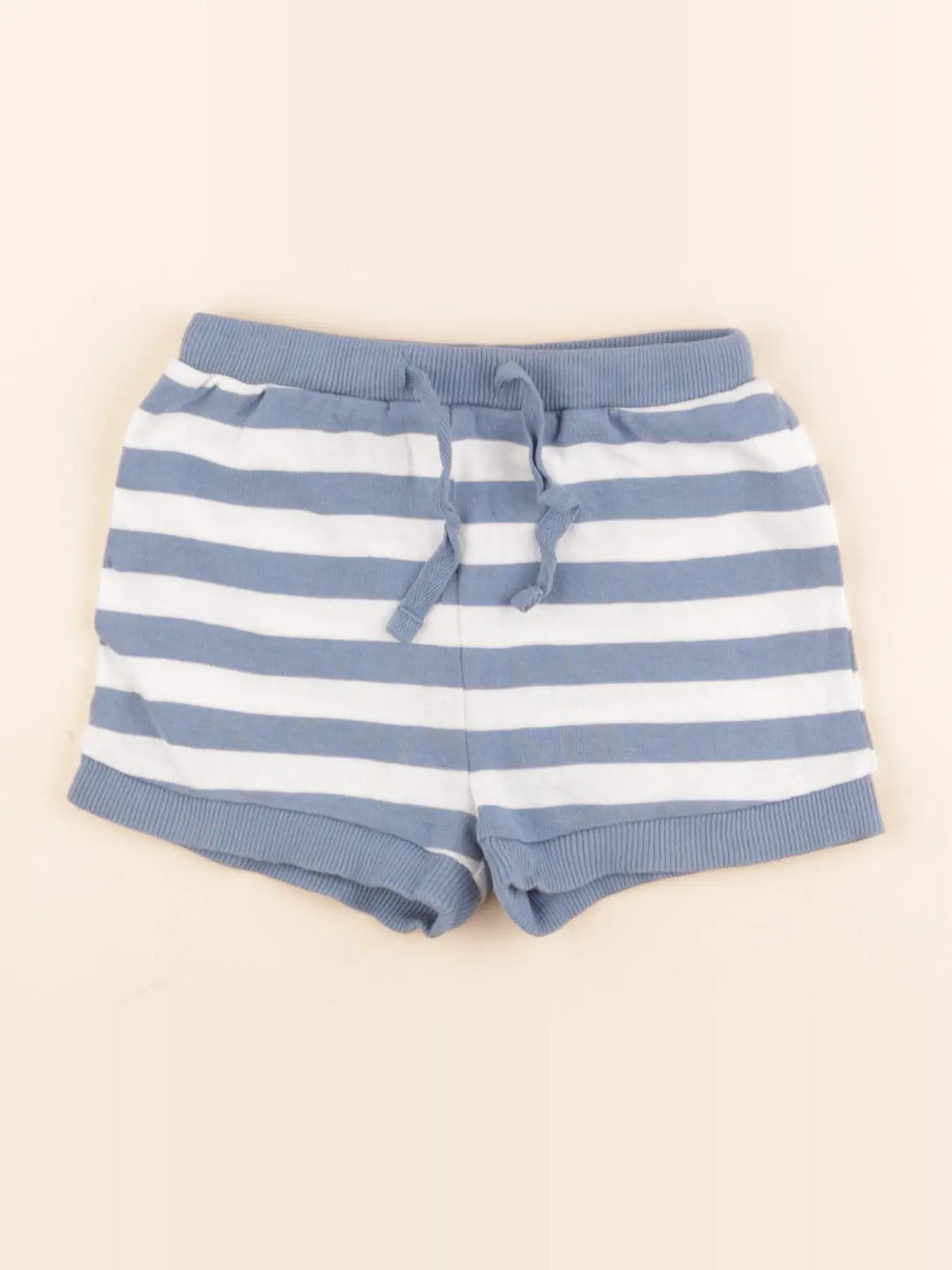 Boutchou - short bleu, blanc - 12 mois