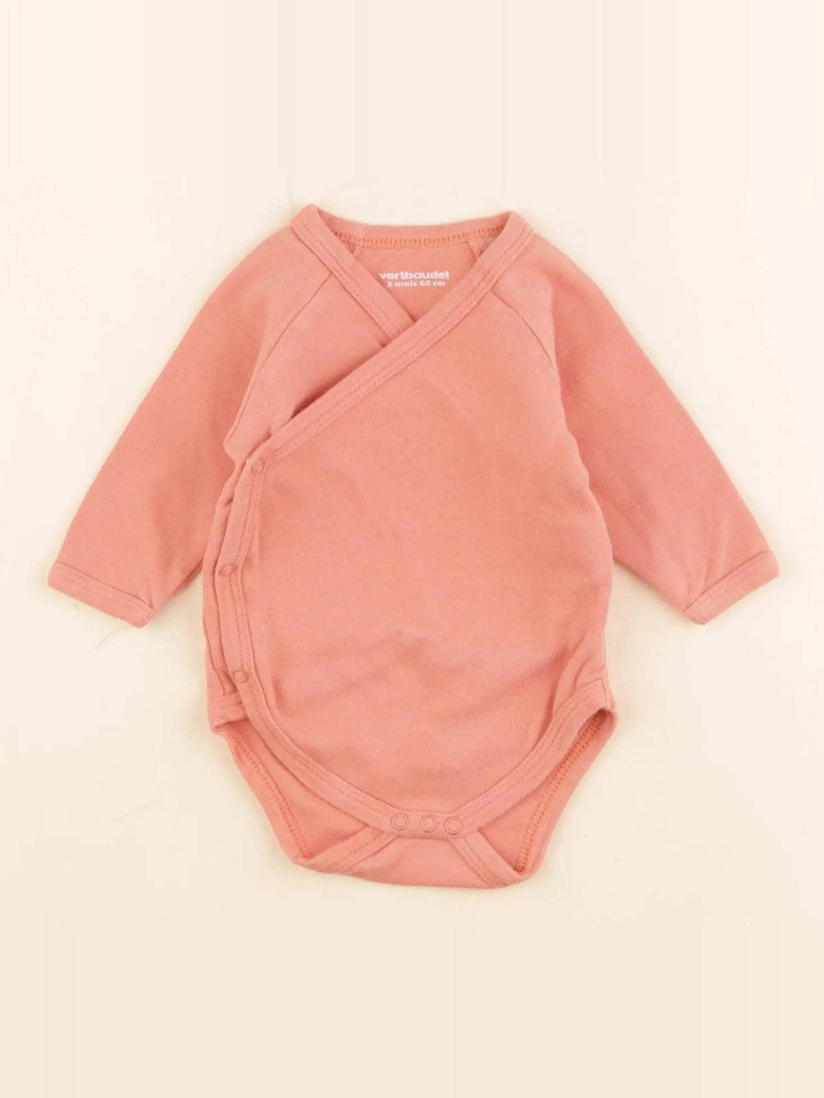 Vertbaudet - body rose - 3 mois
