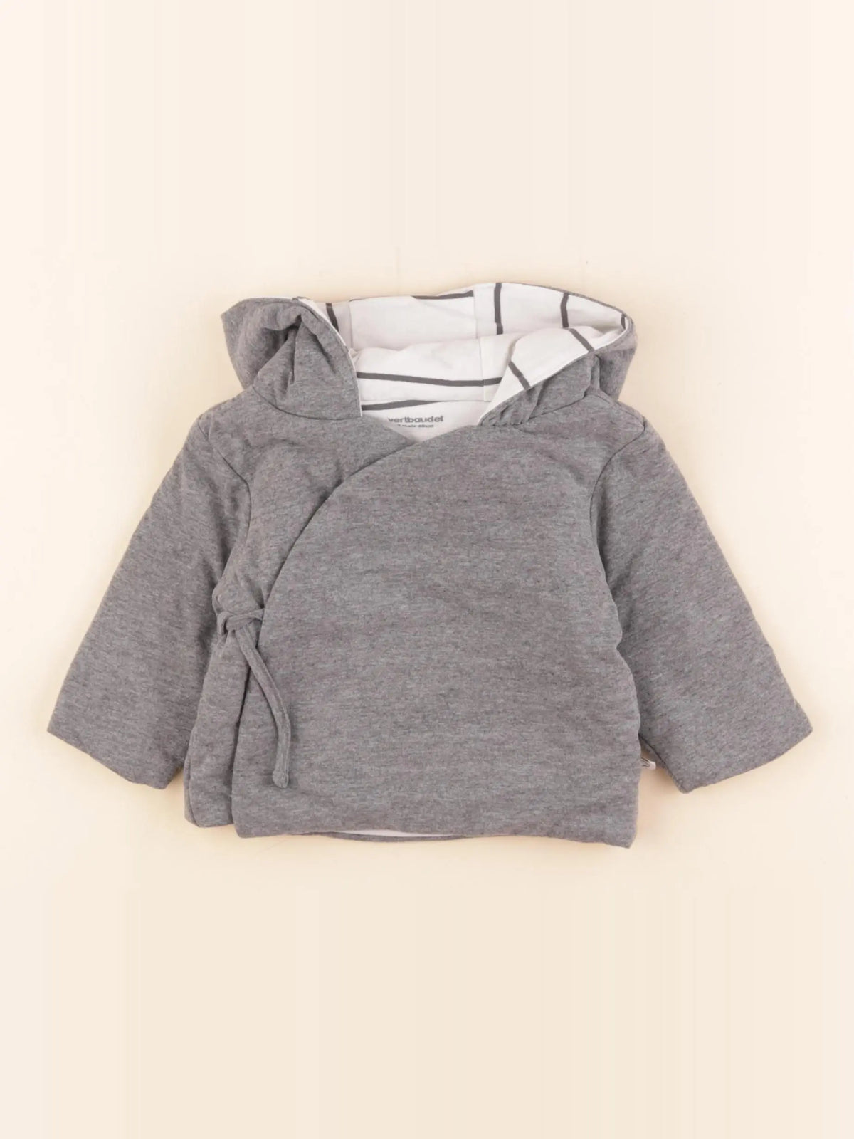 Vertbaudet - gilet gris - 3 mois