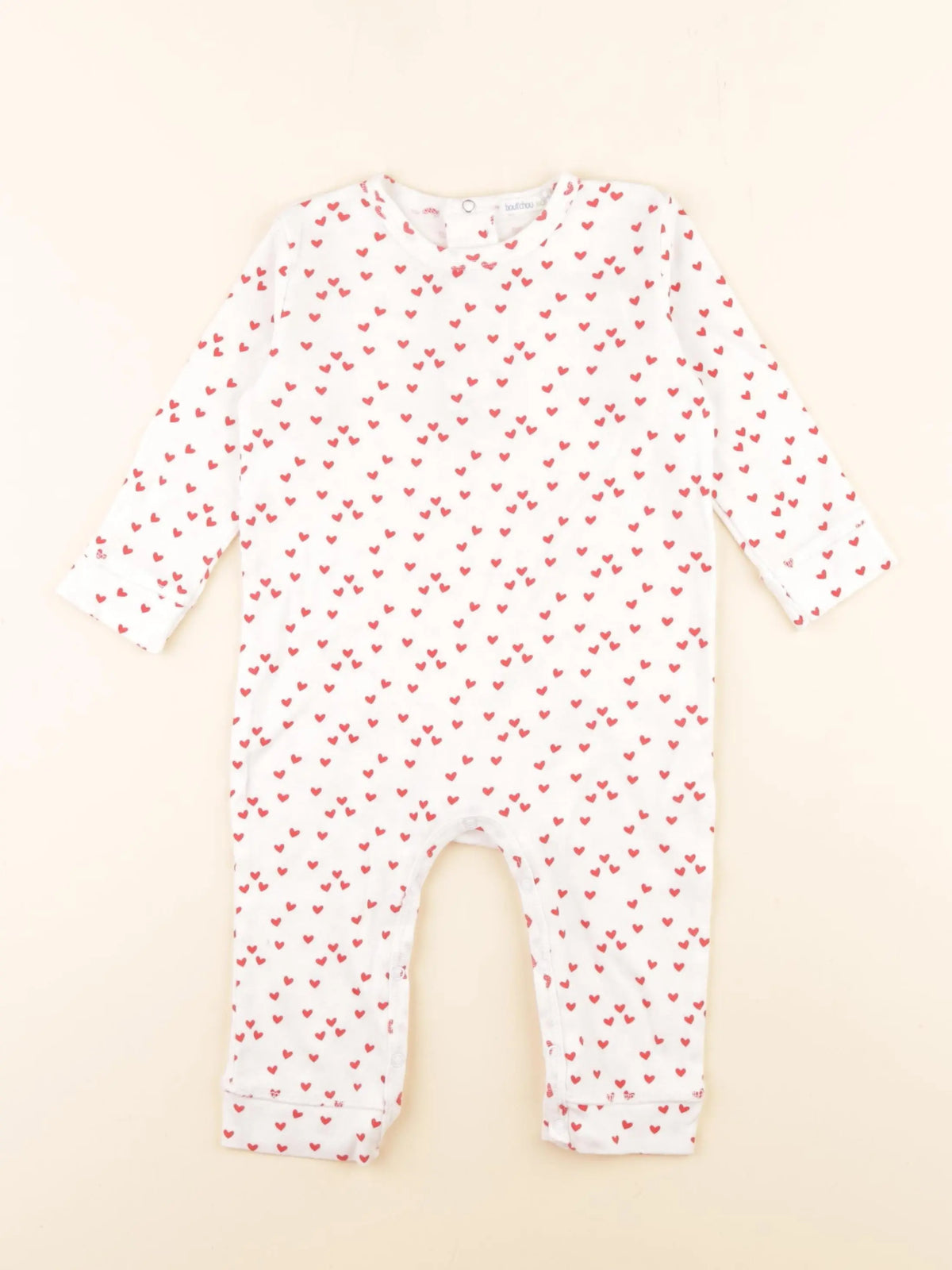 Boutchou - pyjama coton rouge - 12 mois