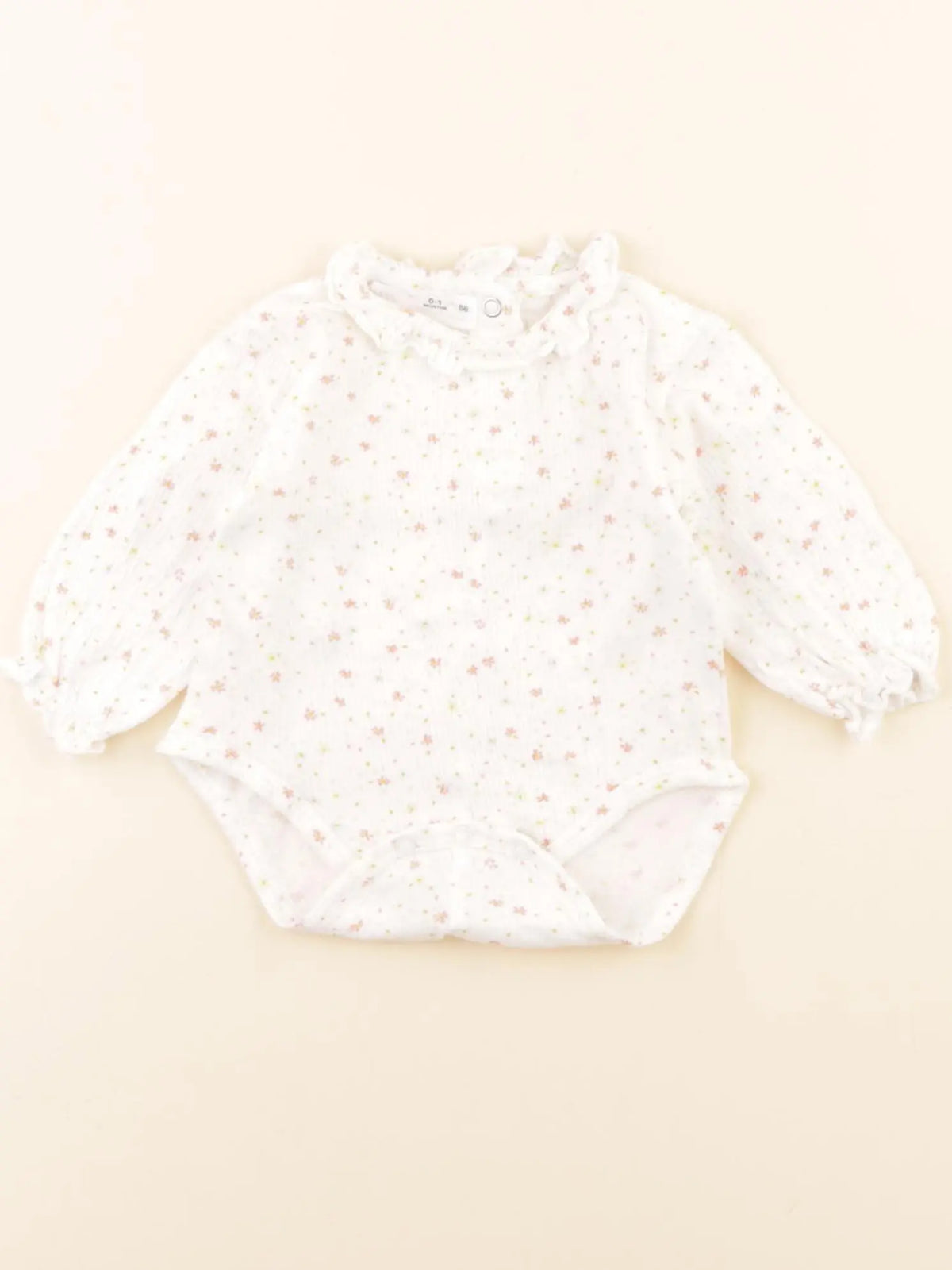 Zara - body à col multicolore - 0/1 mois