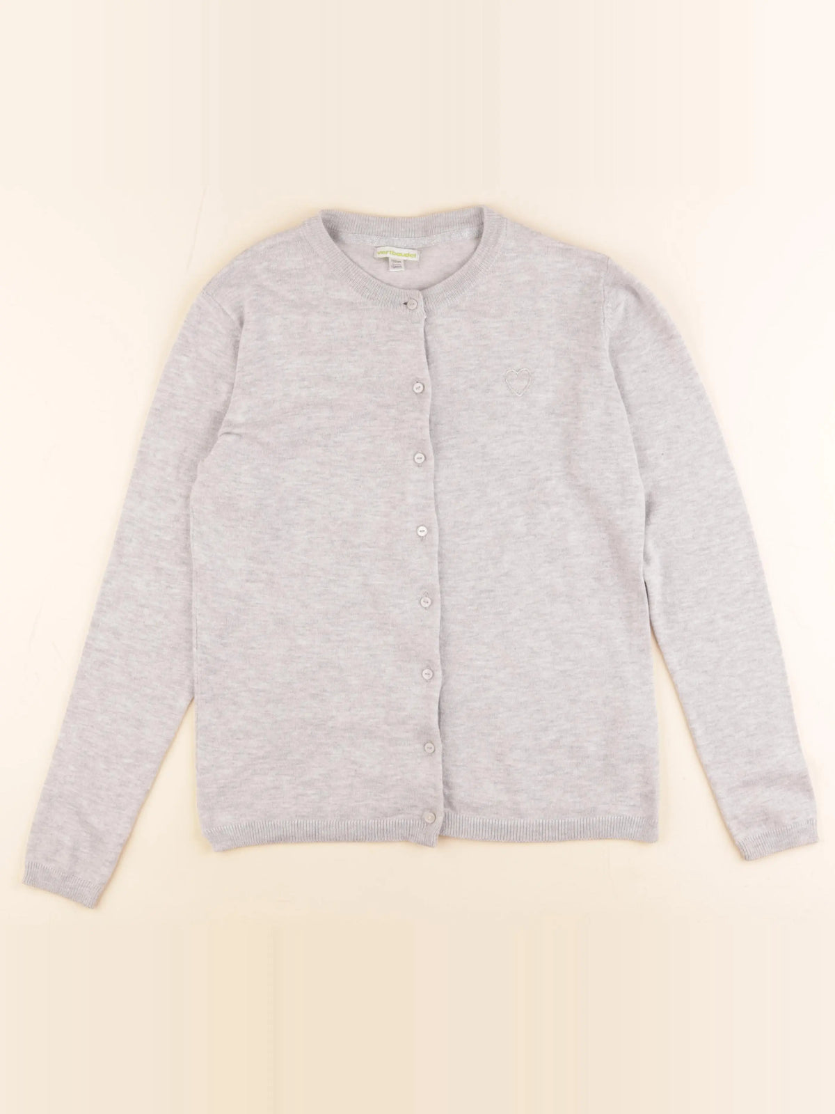 Vertbaudet - gilet gris - 12 ans