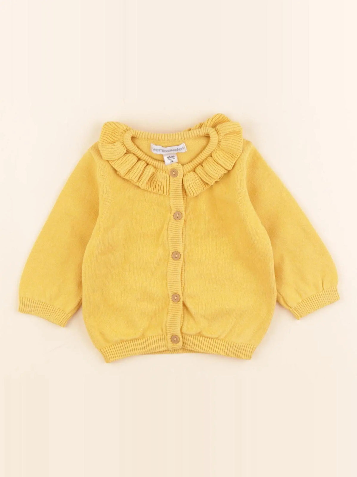 Vertbaudet - gilet jaune - 3 mois