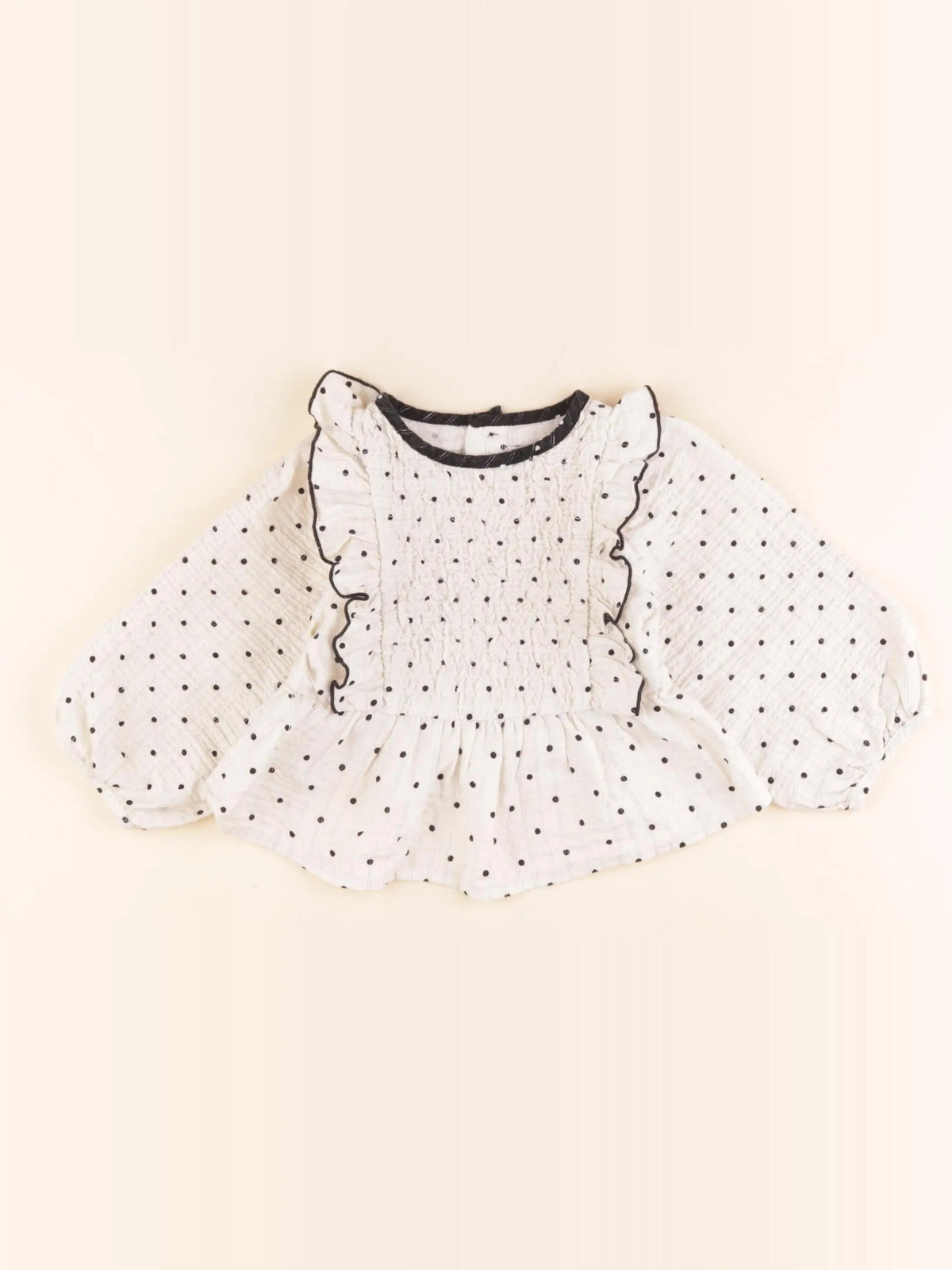 Zara - blouse beige, argent - 18/24 mois
