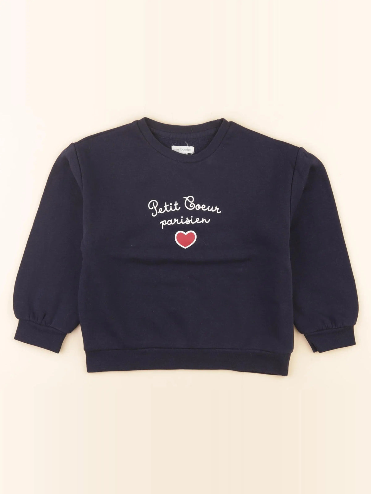 Vertbaudet - sweat bleu - 6 ans