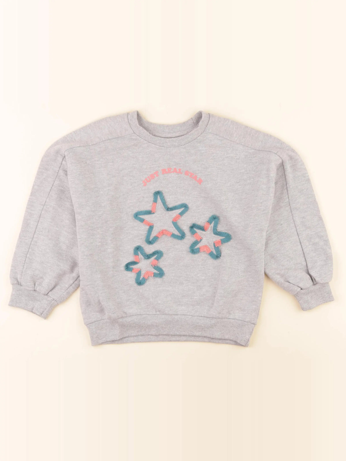 Vertbaudet - sweat gris - 6 ans