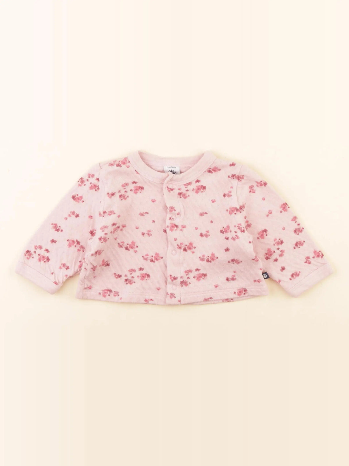 Petit Bateau - gilet rose - 12 mois
