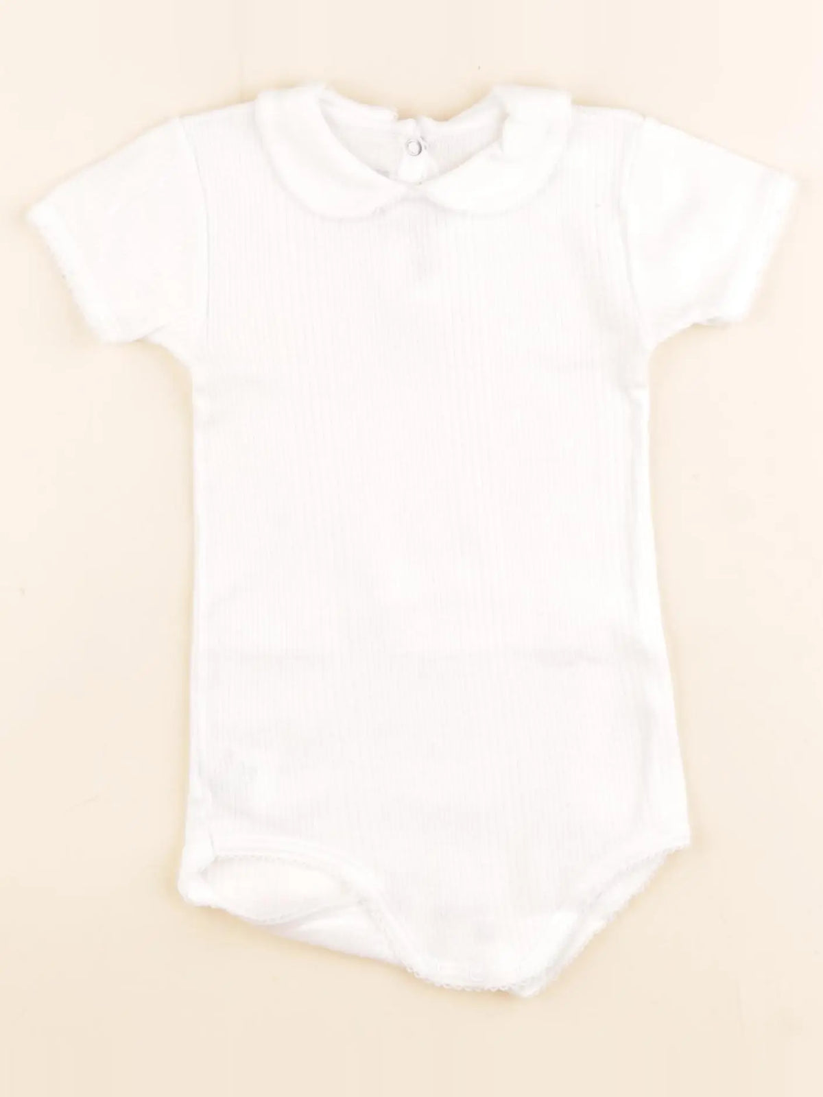 Petit Bateau - body à col blanc - 12 mois