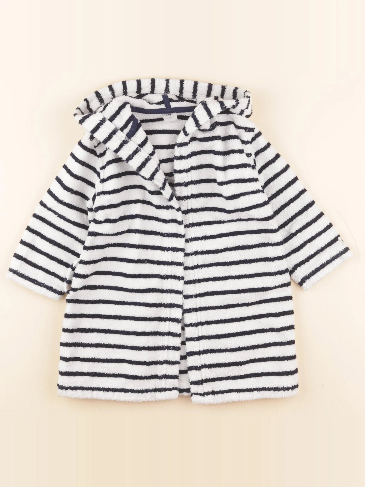 Petit Bateau - peignoir bleu, blanc - 2/3 ans