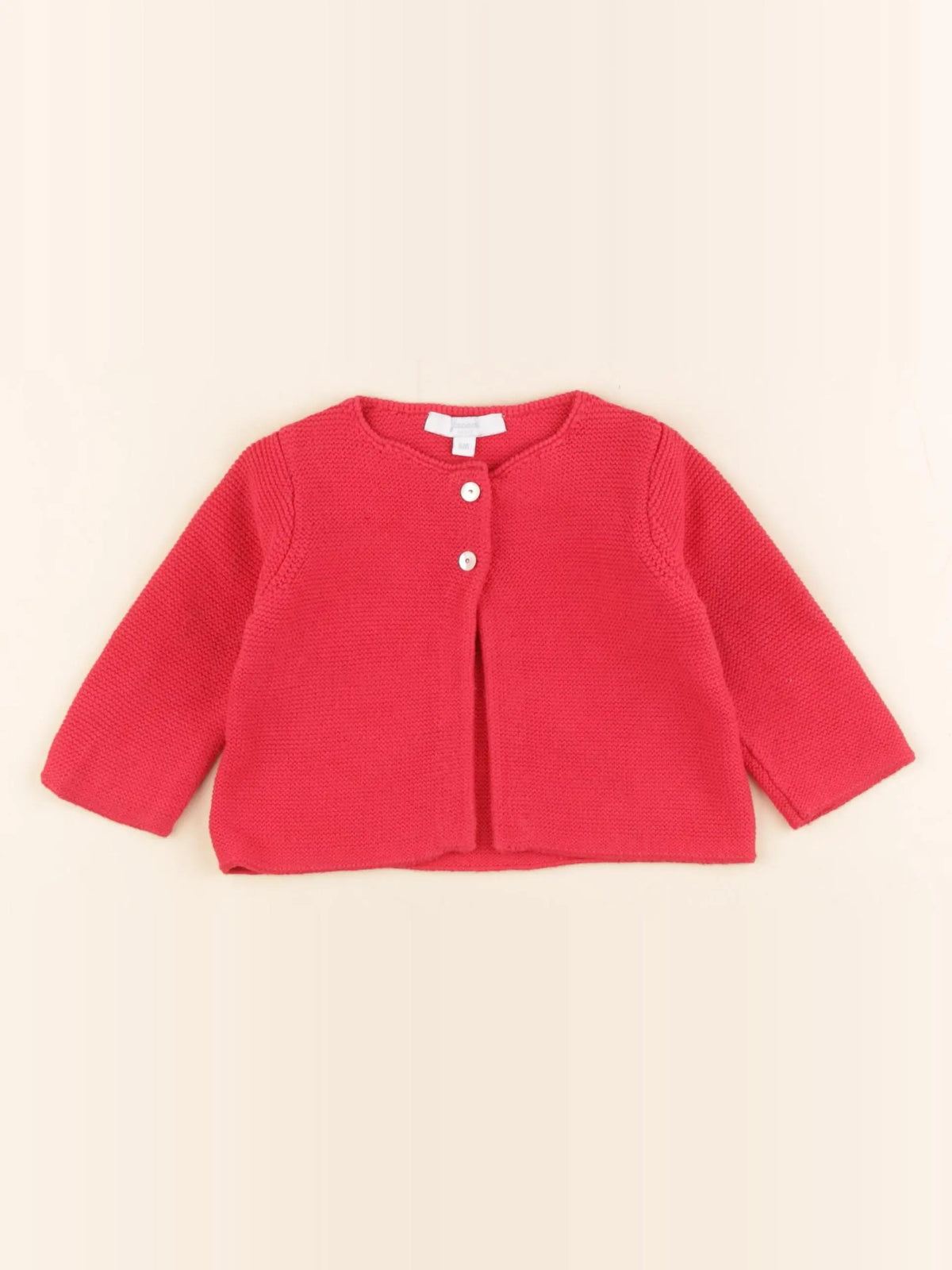 Jacadi - gilet rouge - 6 mois