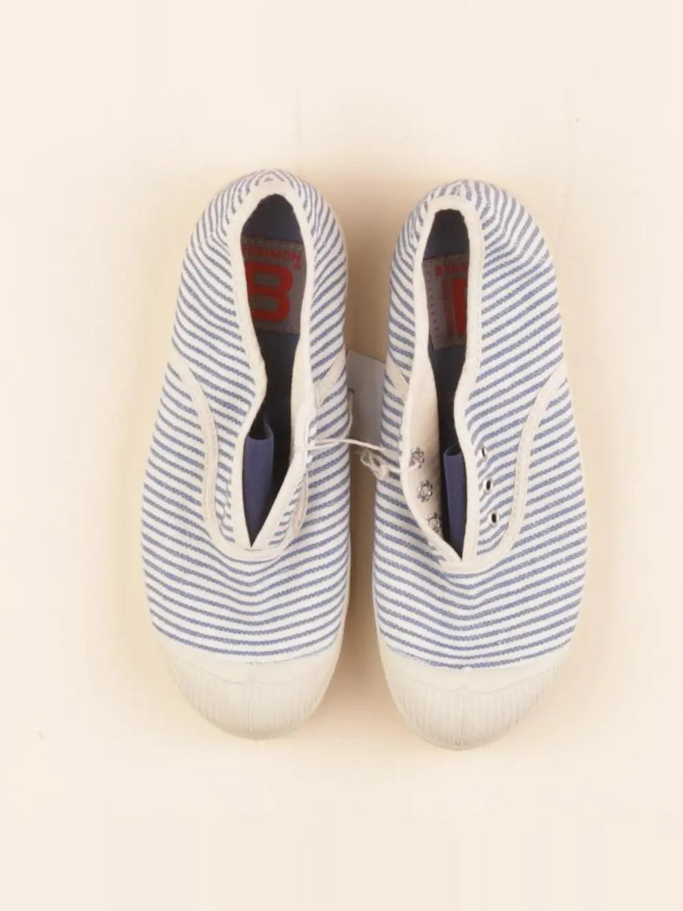 Bensimon - tennis élastiqué blanc, bleu - pointure 31