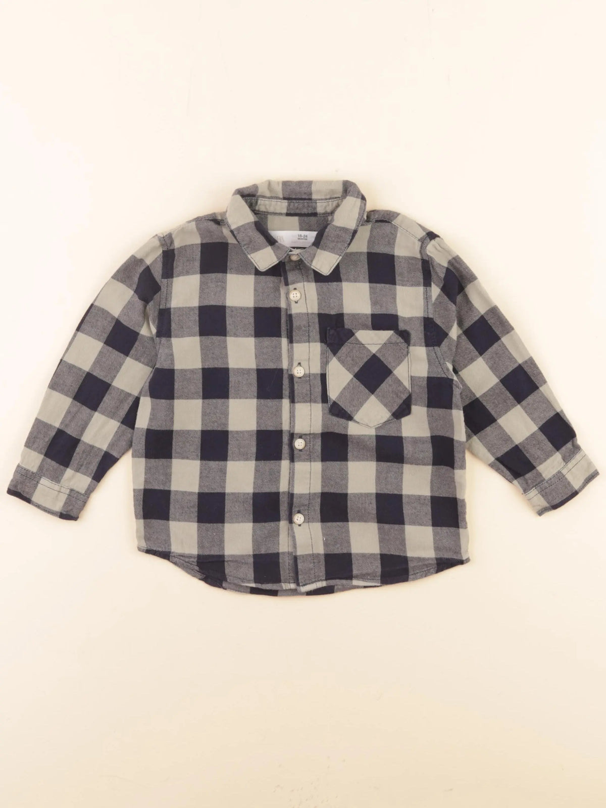 Zara - chemise vert, bleu - 18/24 mois
