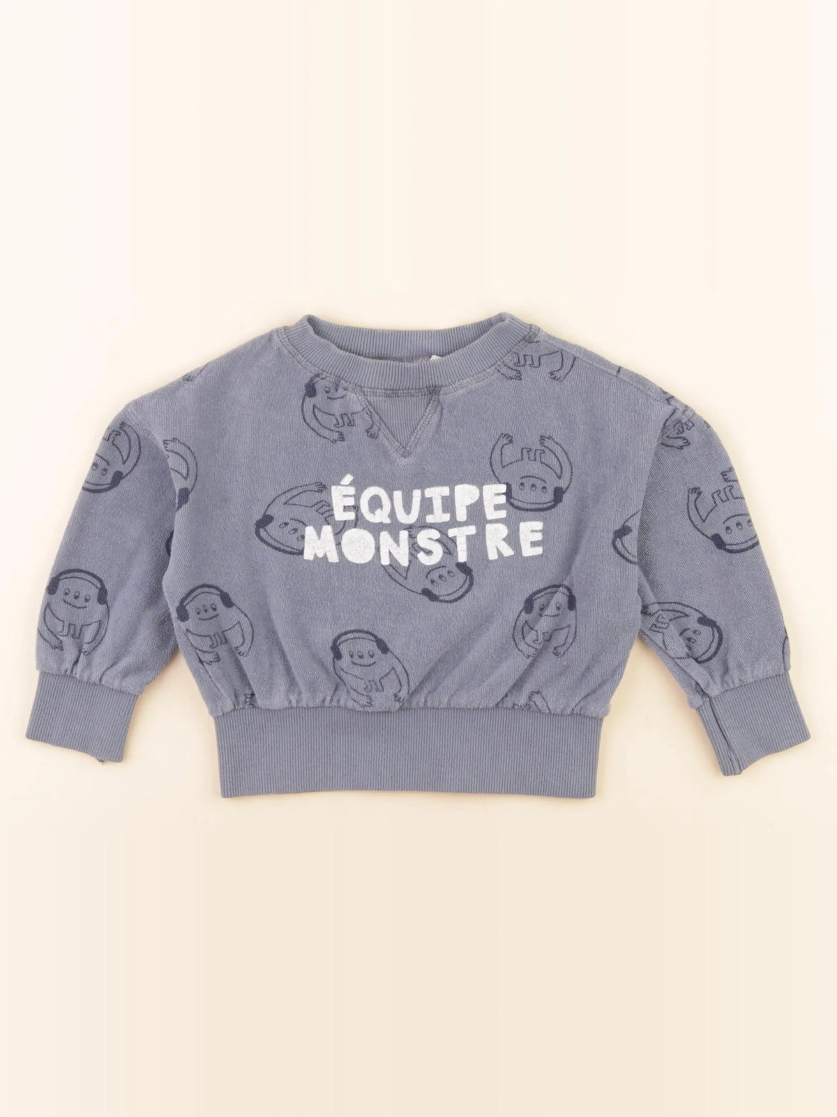 Maison Tadaboum - sweat éponge bleu - 2/3 ans