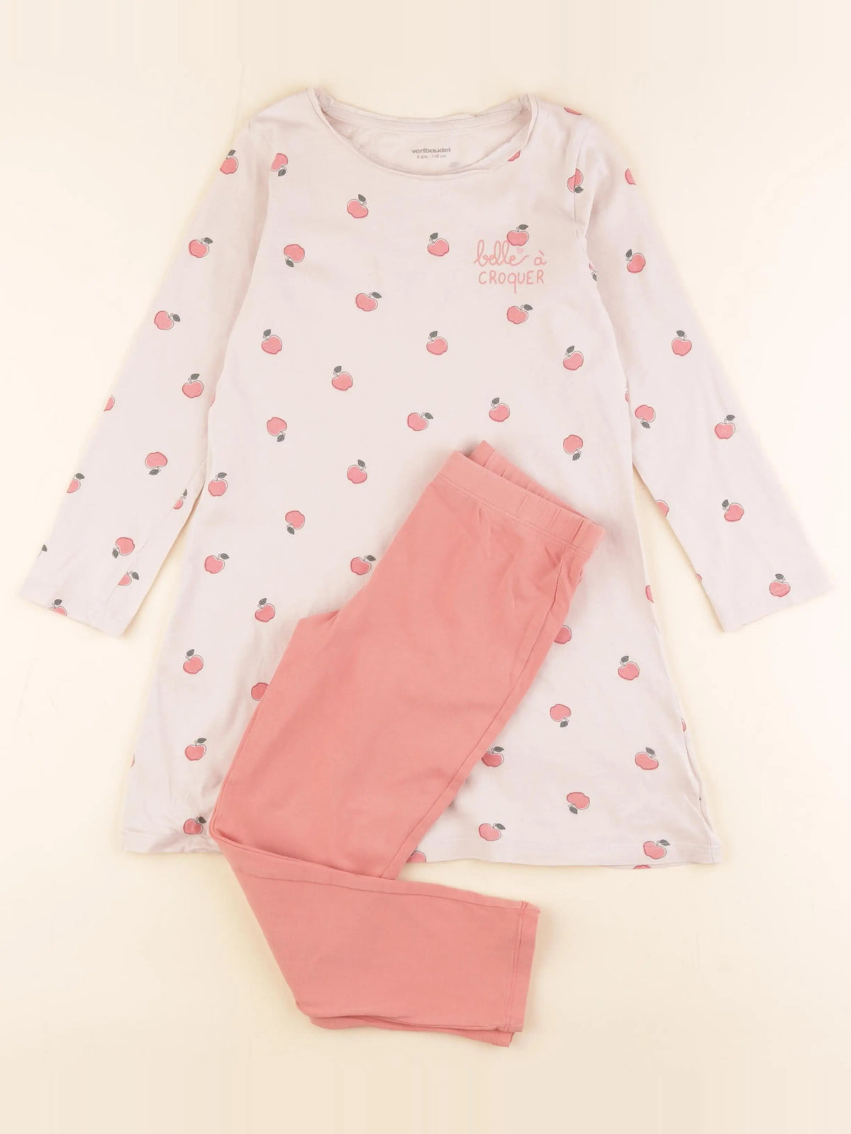 Vertbaudet - pyjama coton rose - 6 ans