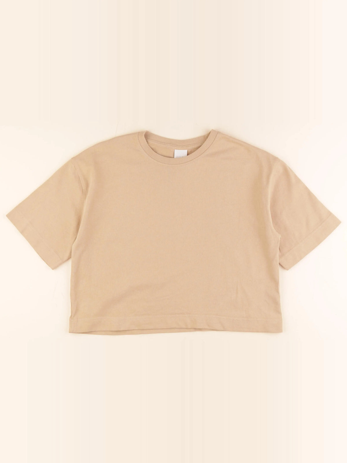 Zara - tee-shirt vert, beige - 13/14 ans