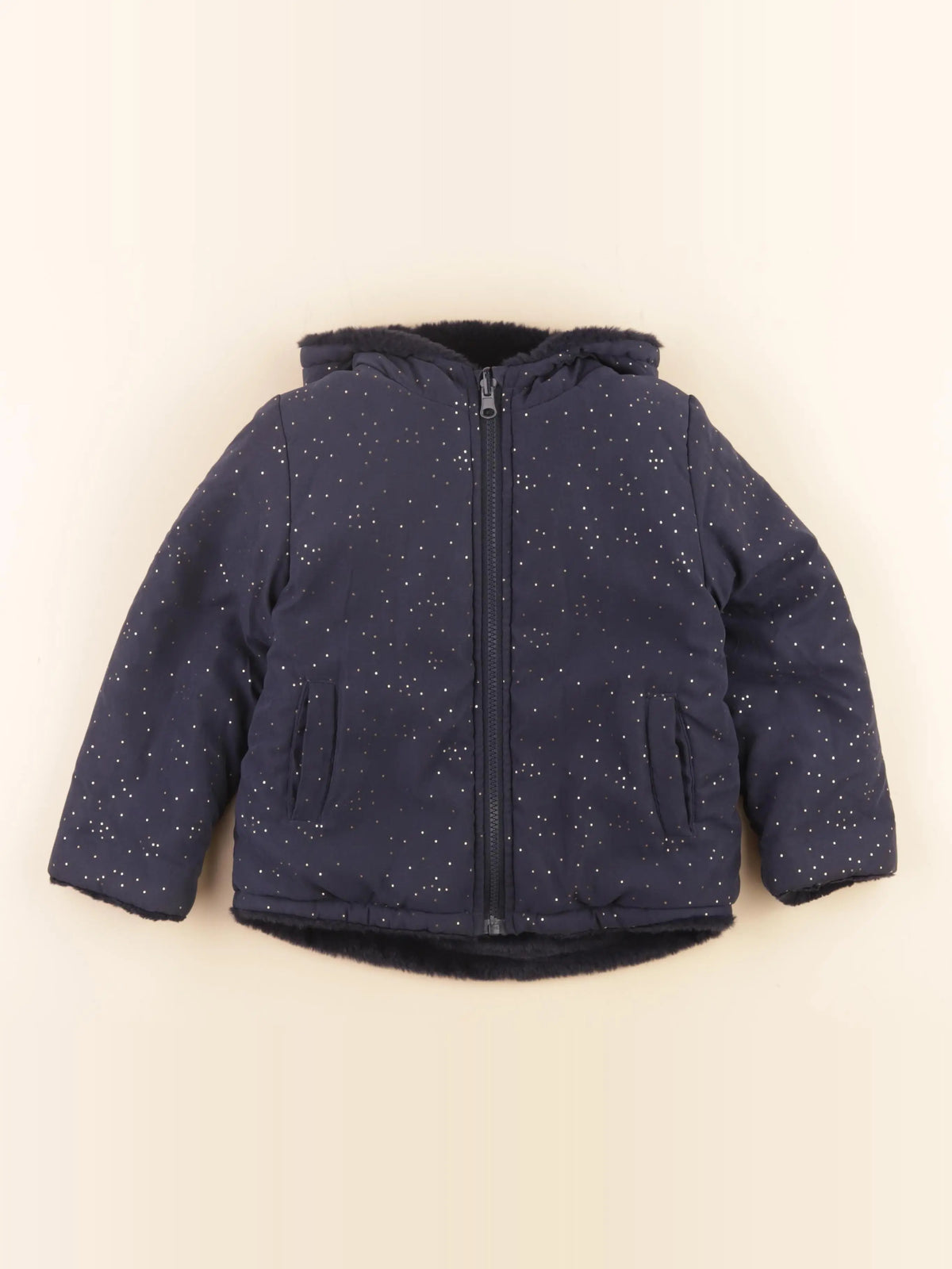 La Redoute - doudoune réversible bleu, or - 5 ans