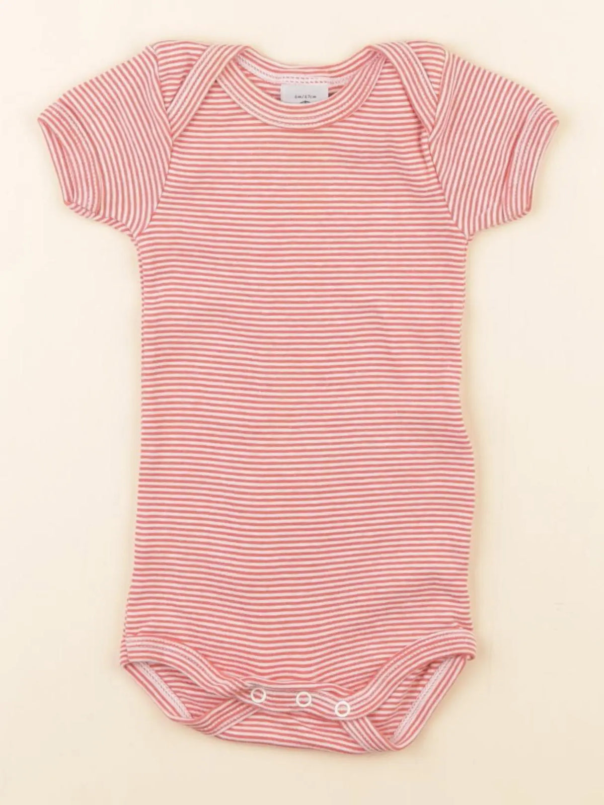 Petit Bateau - body rouge - 6 mois