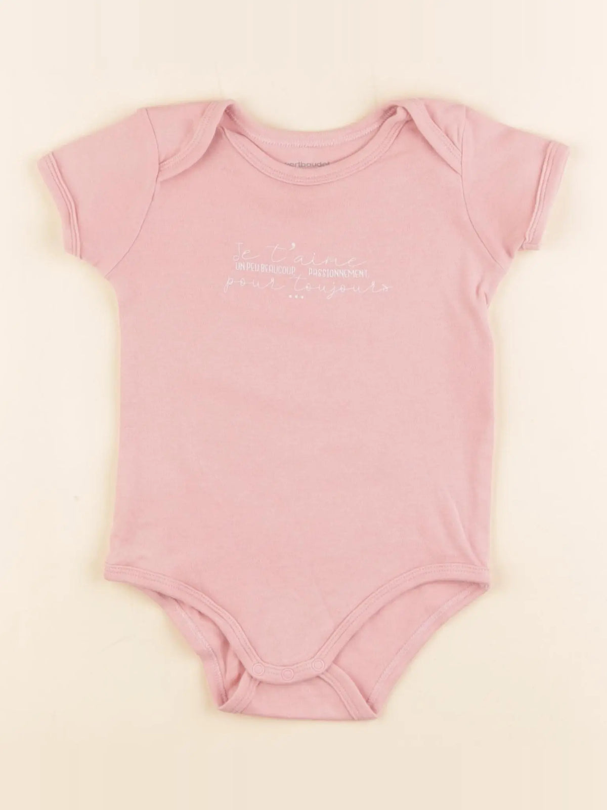 Vertbaudet - body rose - 18 mois
