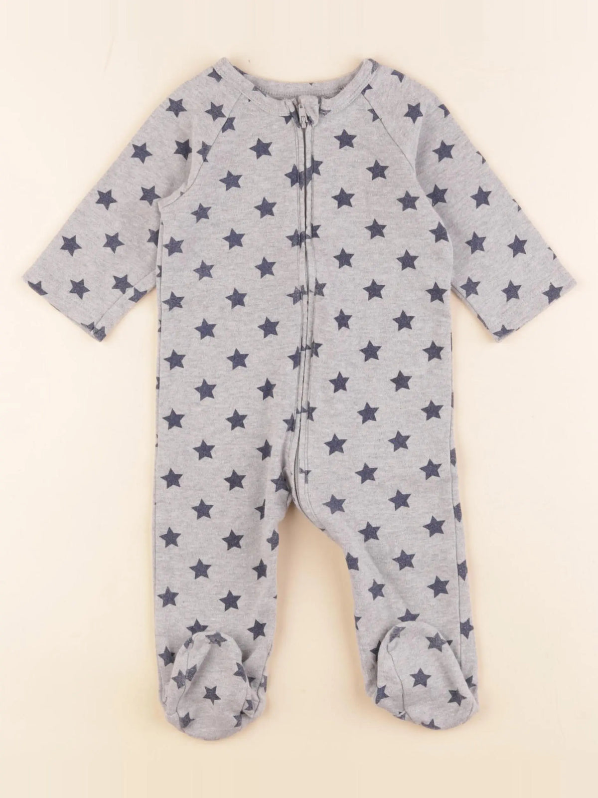 Tape à l'oeil - pyjama coton gris - 6 mois