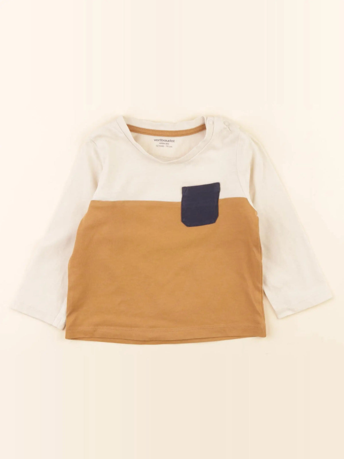 Vertbaudet - tee-shirt multicolore - 12 mois