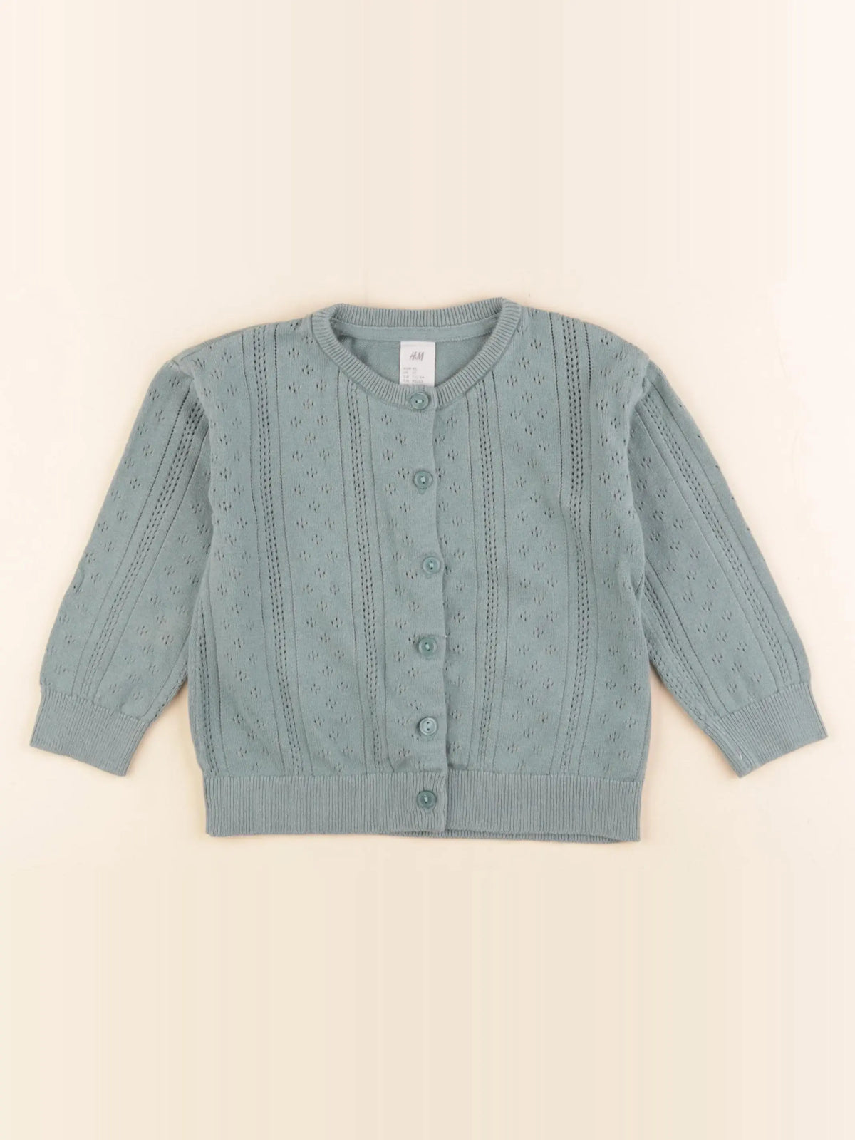 H&M - gilet vert - 1 an à 2 ans