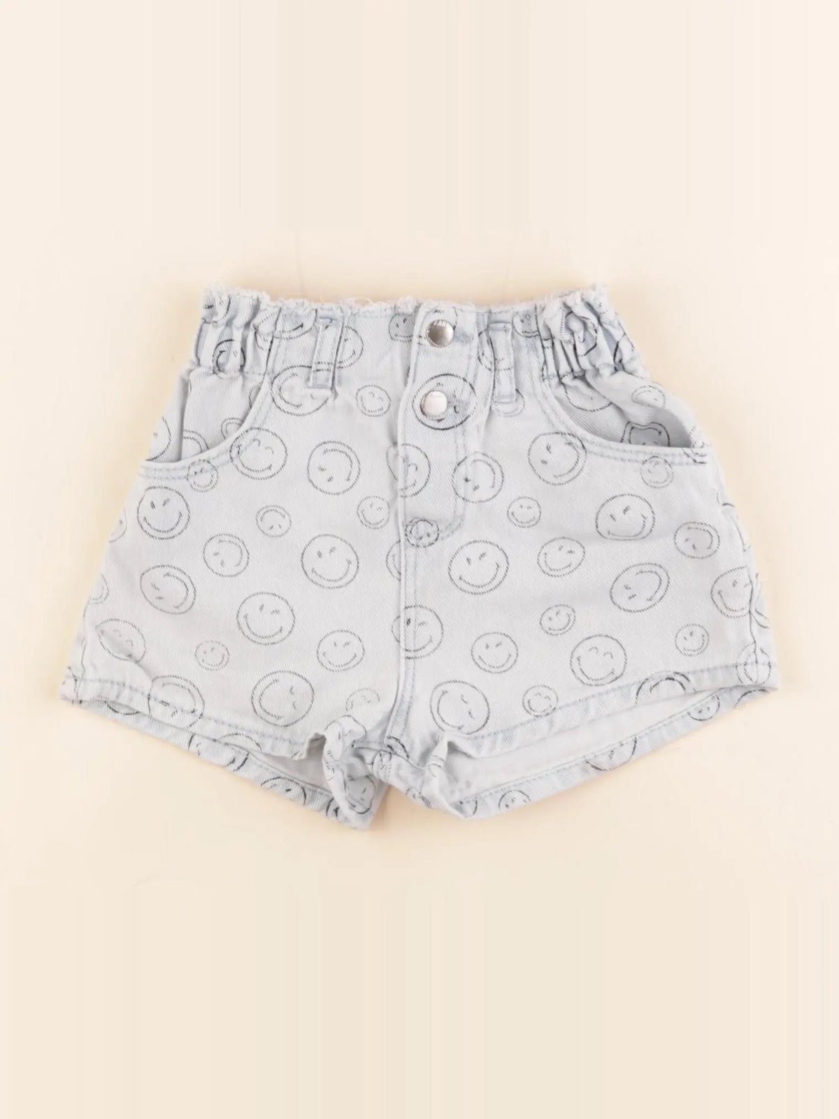 Zara - short bleu - 12/18 mois