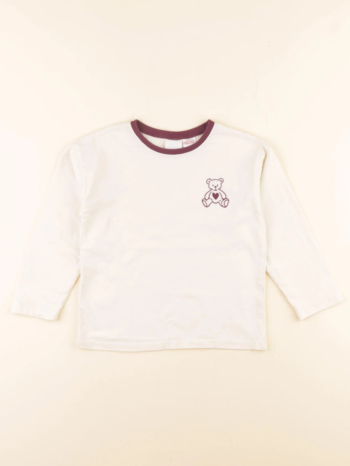 Zara - tee-shirt beige - 5 ans