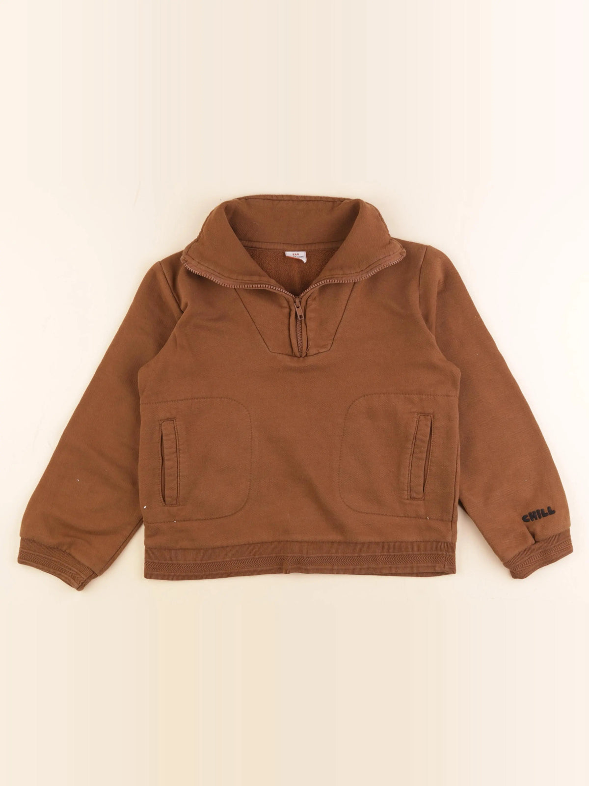 Tape à l'oeil - sweat marron - 10 ans
