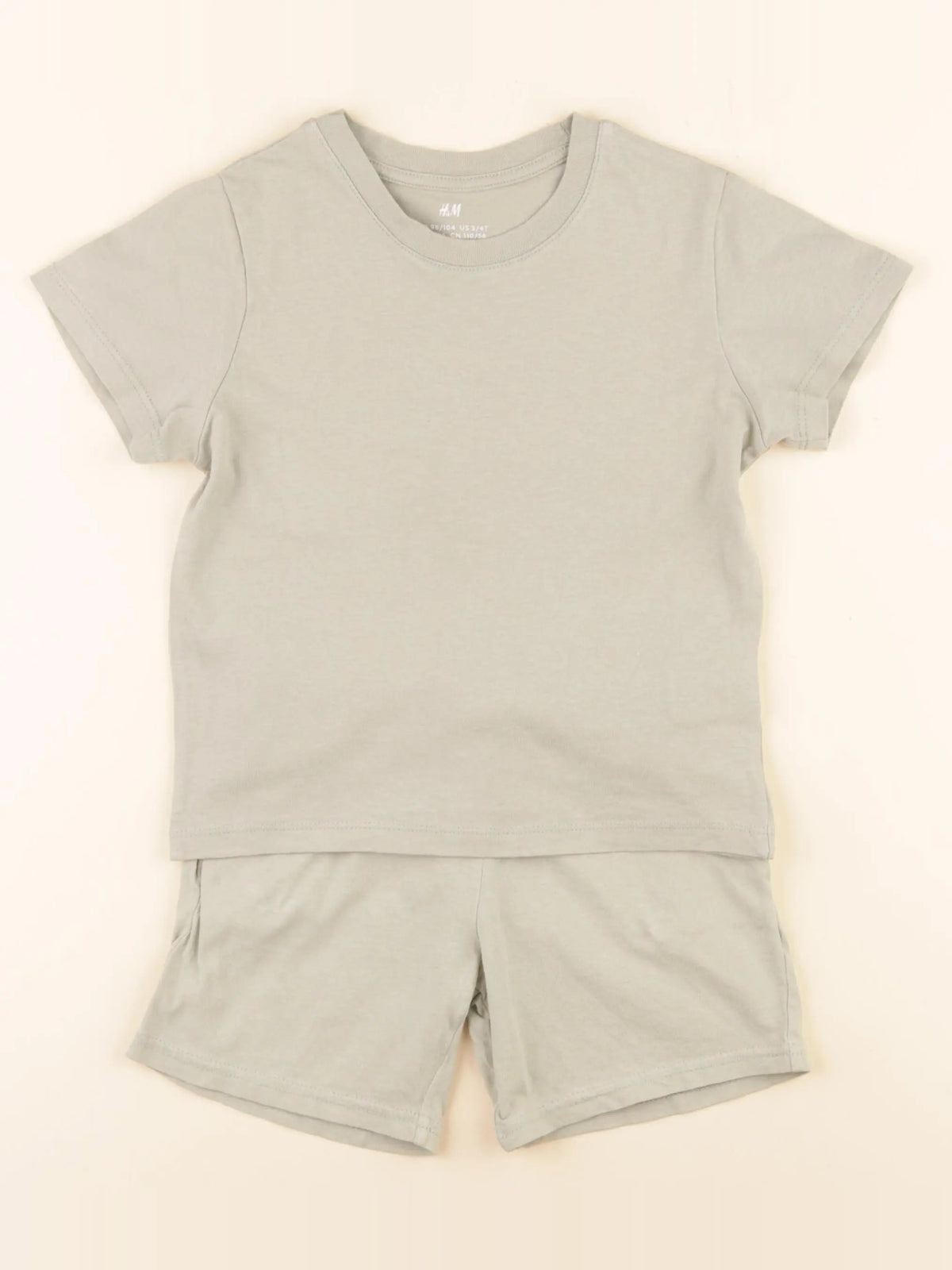 H&M - pyjama coton vert - 2/4 ans