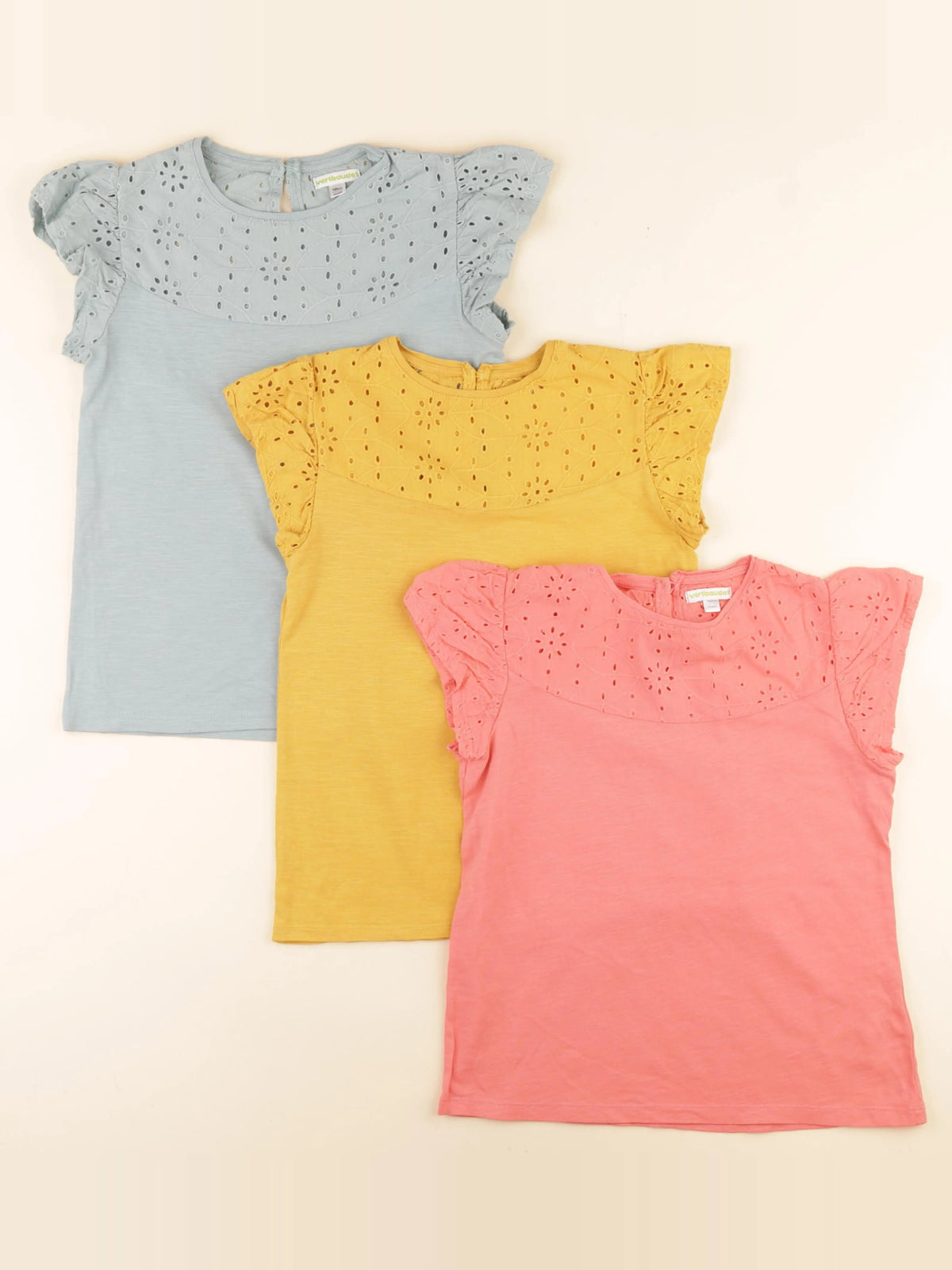 Vertbaudet - lot de 3 tee-shirts multicolore - 10 ans