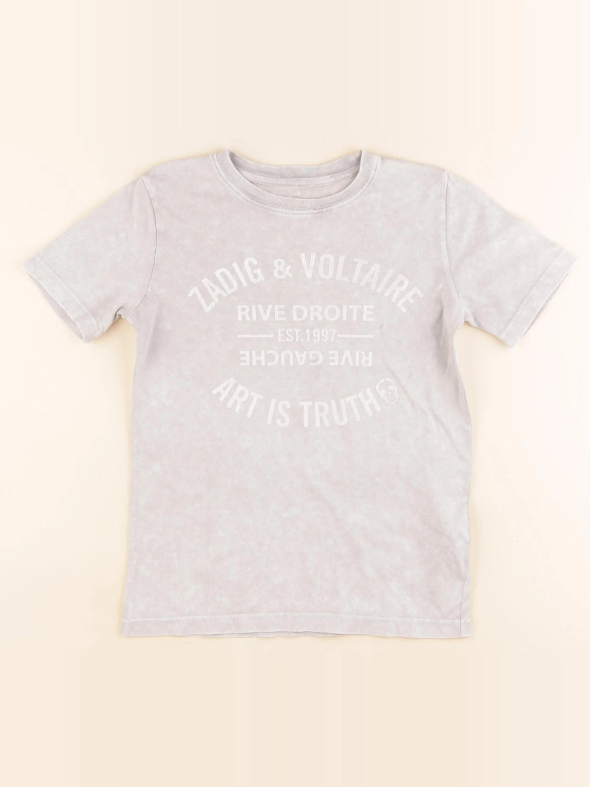 Zadig & Voltaire - tee-shirt gris - 8 ans