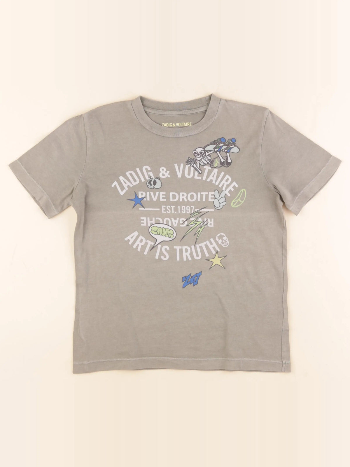 Zadig & Voltaire - tee-shirt vert - 8 ans