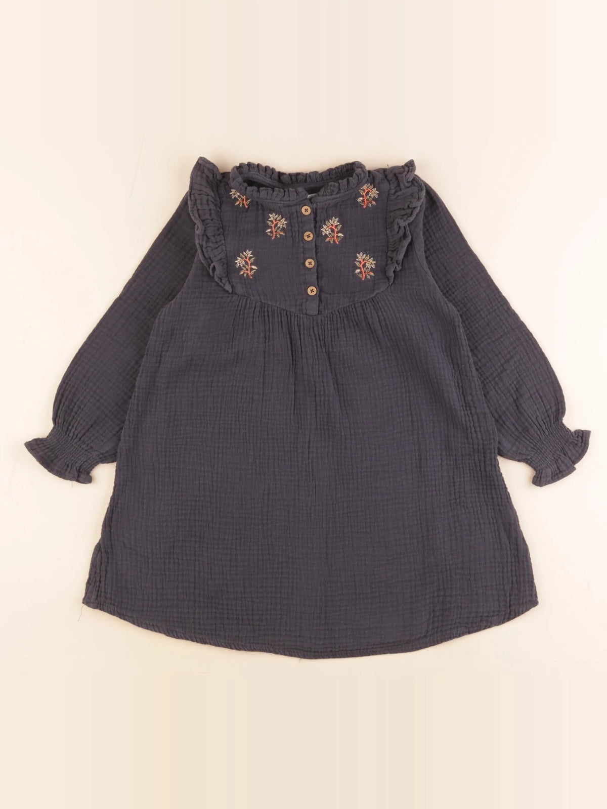 Vertbaudet - robe gris - 6 ans