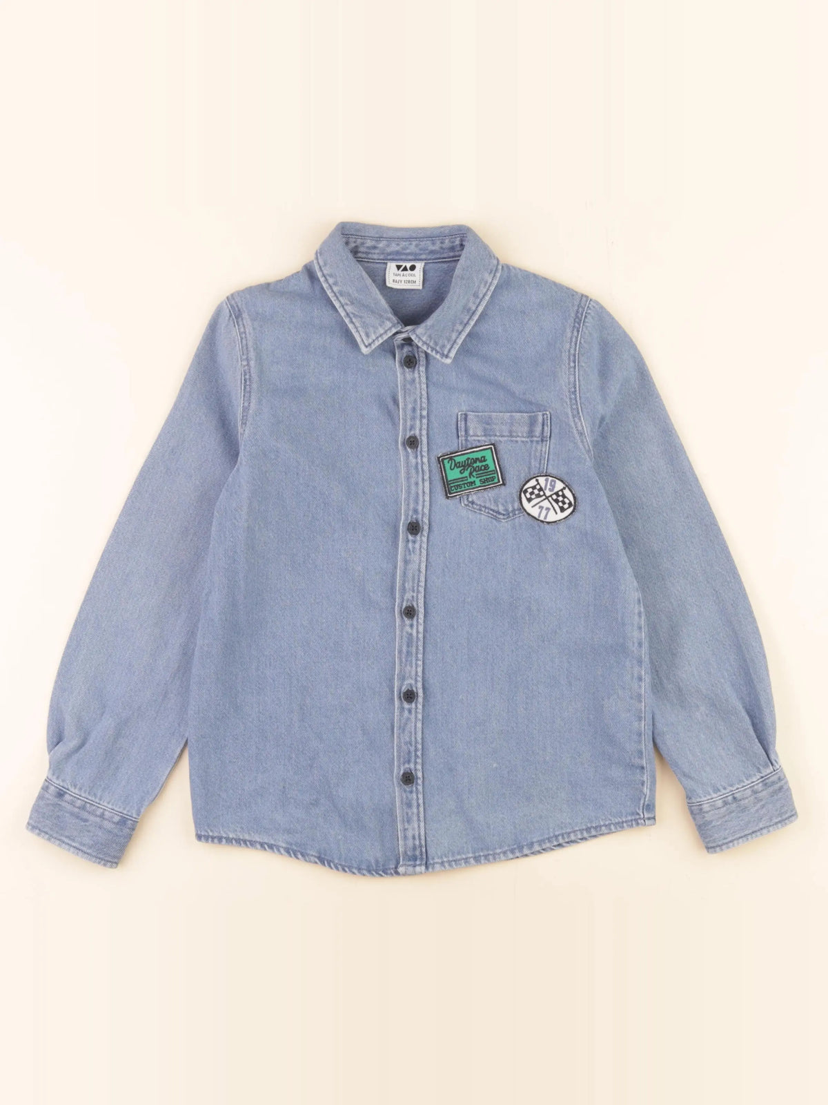 Tape à l'oeil - chemise imprimé au dos bleu - 8 ans