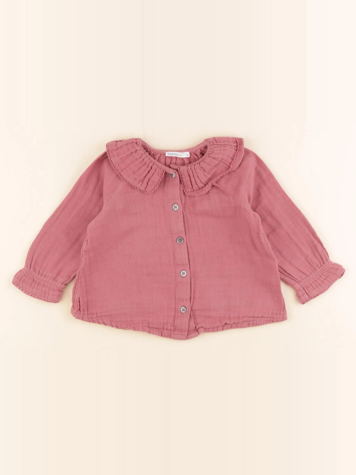 Boutchou - blouse rose - 12 mois