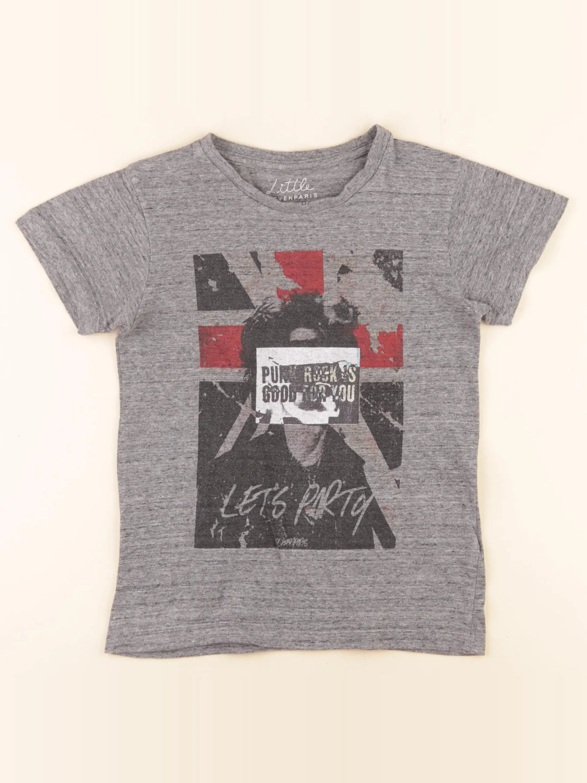 Little Eleven Paris - tee-shirt gris - 10 ans