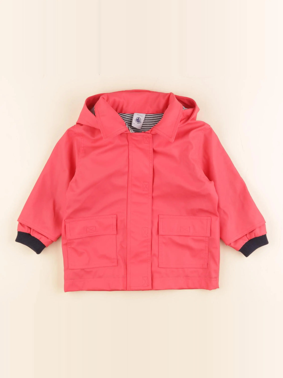 Petit Bateau - imperméable rose - 12 mois