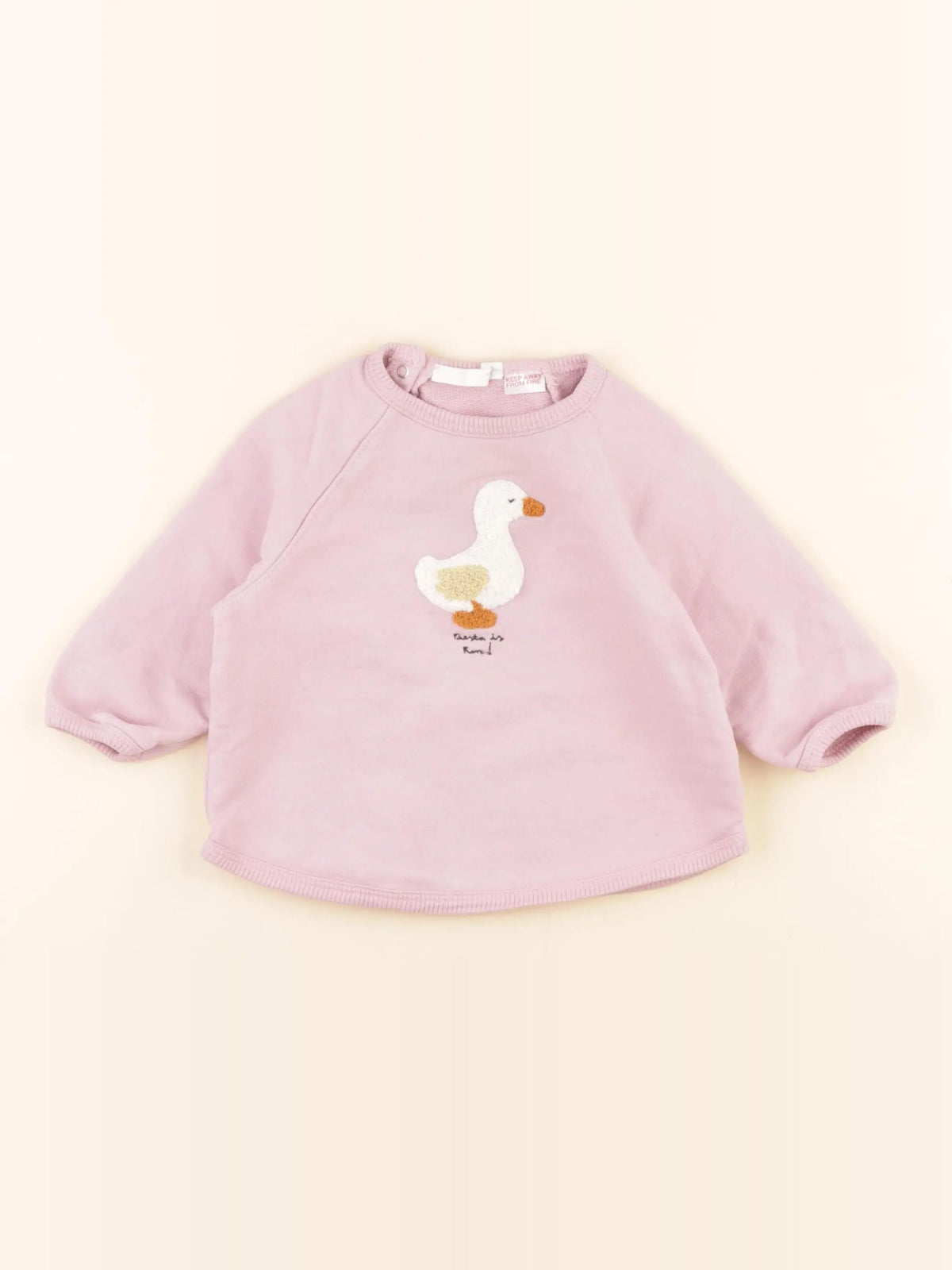 Zara - sweat rose - 6/9 mois