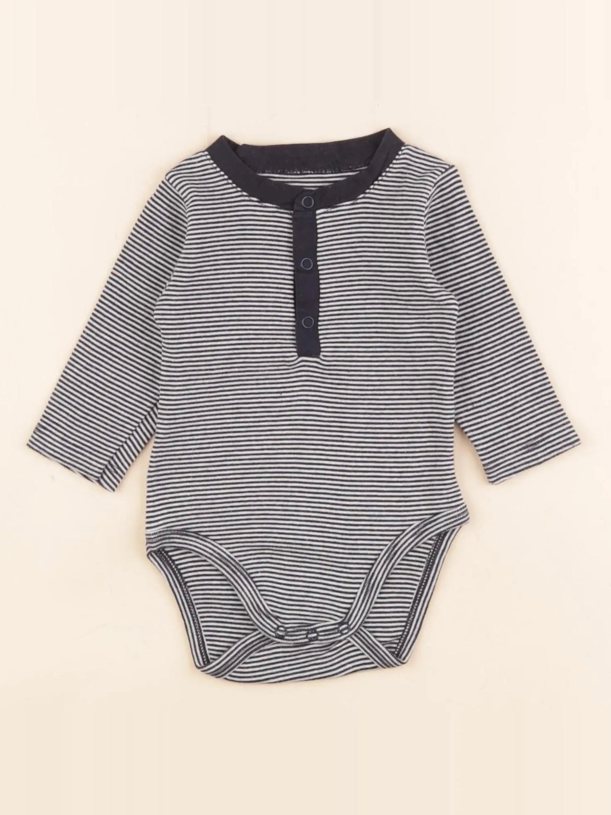 Petit Bateau - body tee-shirt bleu - 3 mois