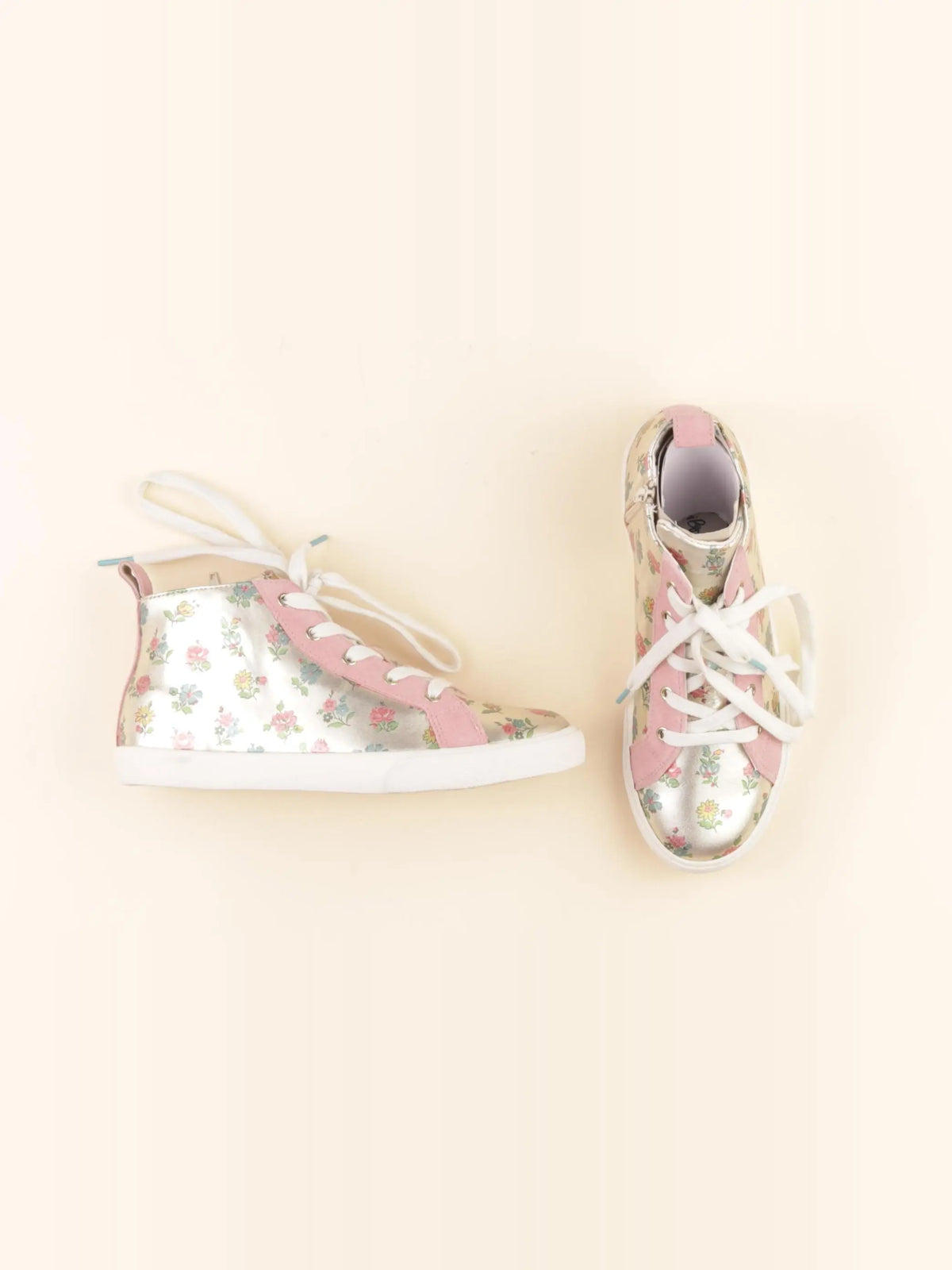 Mini Boden - baskets or, rose - pointure 36