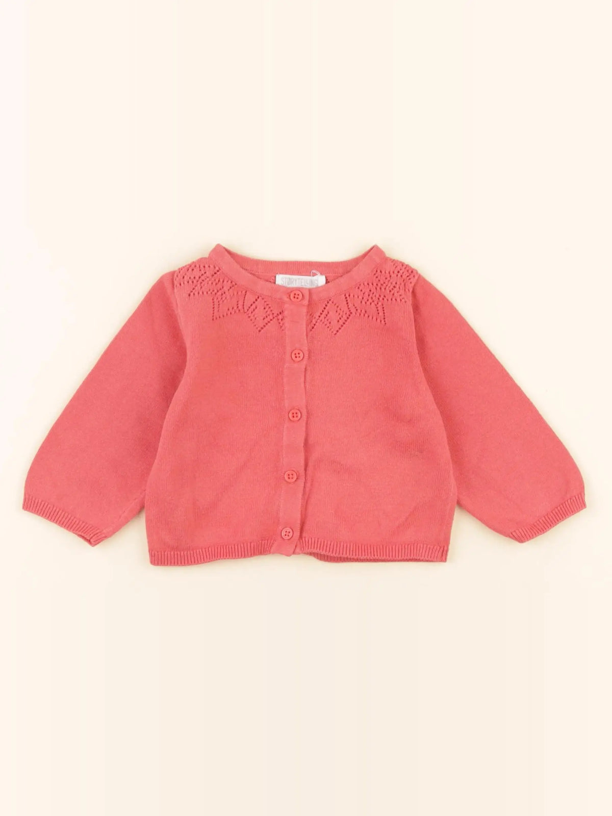 Storytelling - gilet rose - 6 mois