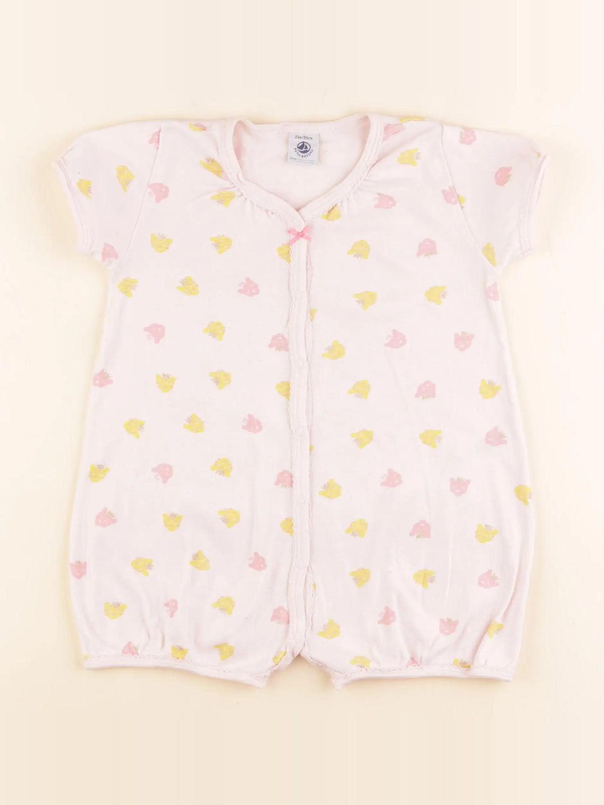 Petit Bateau - pyjama coton rose - 24 mois